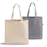 Grey and Natural Recycled Tote Bags