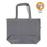 72 ct Large Recycled Cotton Canvas Tote Bags w/Gusset - By Case
