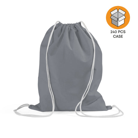 240 ct Economical Sport Cotton Drawstring Bag Cinch Packs - By Case