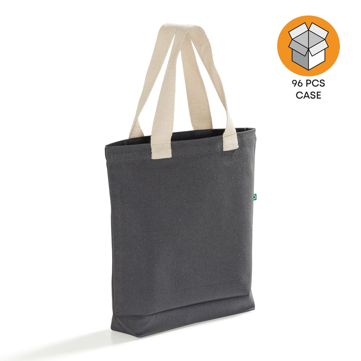 96 ct Recycled Canvas Tote Bag With Bottom Gusset - By Case