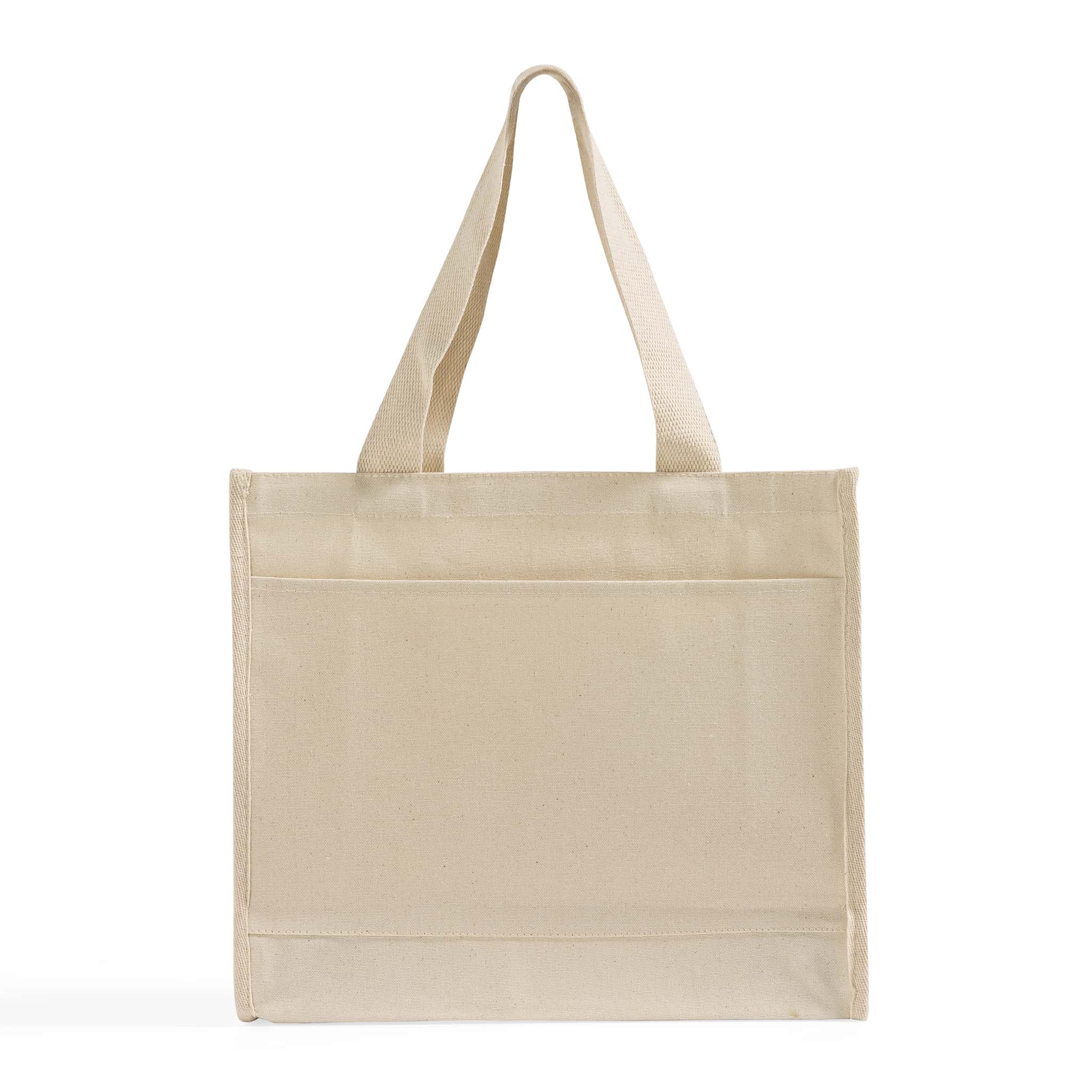 Heavy Canvas Tote Bag with Colored Trim