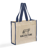Customized Heavy Canvas Tote Bag with Colored Trim - Personalized Tote Bags With Your Logo - TF211