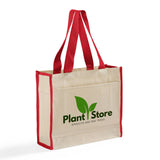 Customized Heavy Canvas Tote Bag with Colored Trim - Personalized Tote Bags With Your Logo - TF211