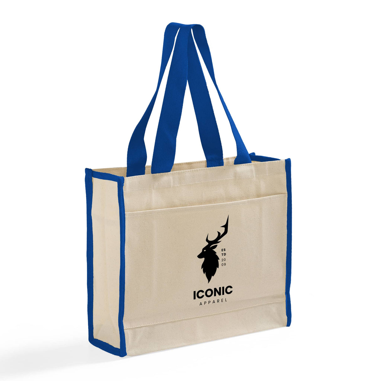 Customized Heavy Canvas Tote Bag with Colored Trim - Personalized Tote Bags With Your Logo - TF211