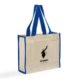 Customized Heavy Canvas Tote Bag with Colored Trim - Personalized Tote Bags With Your Logo - TF211