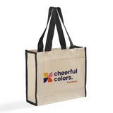 Customized Heavy Canvas Tote Bag with Colored Trim - Personalized Tote Bags With Your Logo - TF211