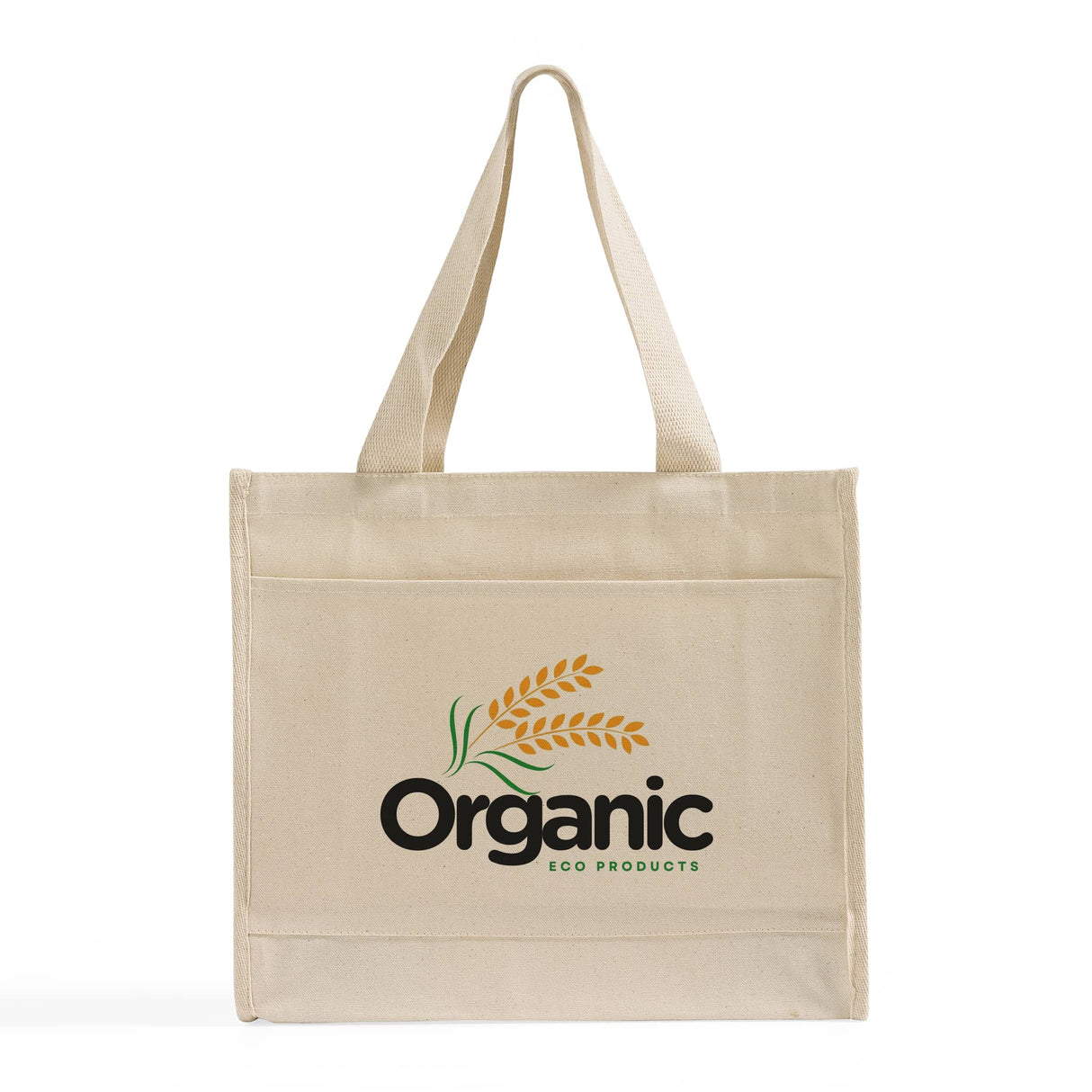 Customized Heavy Canvas Tote Bag with Colored Trim - Personalized Tote Bags With Your Logo - TF211