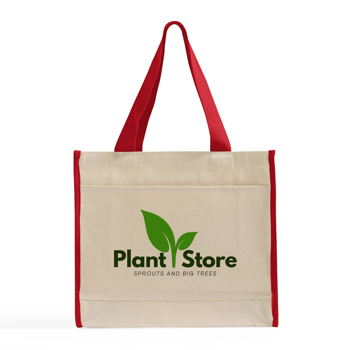Customized Heavy Canvas Tote Bag with Colored Trim - Personalized Tote Bags With Your Logo - TF211