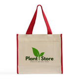 Customized Heavy Canvas Tote Bag with Colored Trim - Personalized Tote Bags With Your Logo - TF211