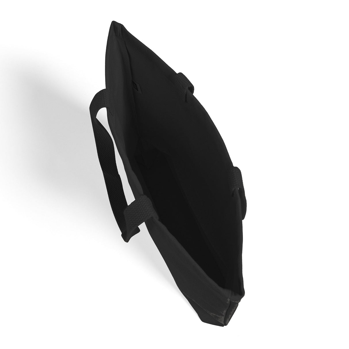 Heavy Cotton Black Denim Tote Interior