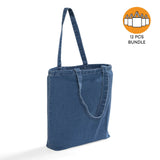 12 ct Heavy Cotton Denim Convention Tote Bag - By Dozen