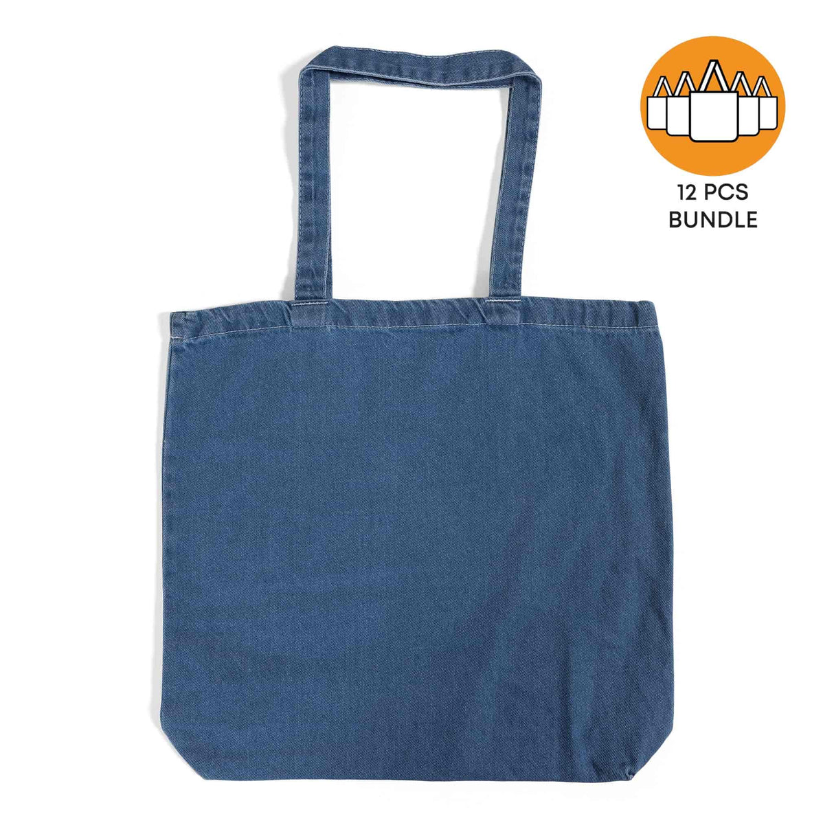 12 ct Heavy Cotton Denim Convention Tote Bag - By Dozen
