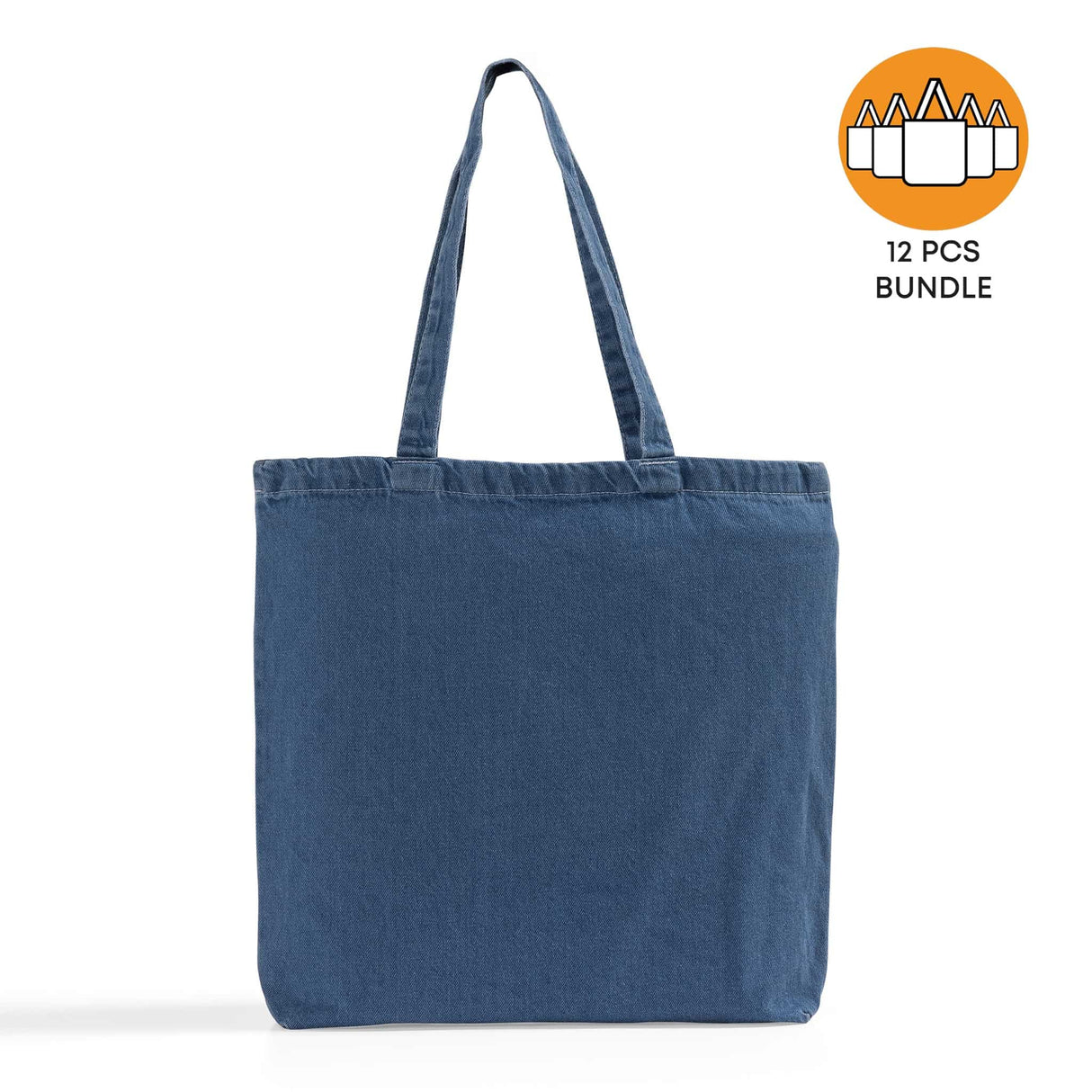 12 ct Heavy Cotton Denim Convention Tote Bag - By Dozen