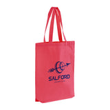 Gusseted Custom Tote Bags 100% Cotton / Logo Tote Bags With Bottom Gusset - TG110