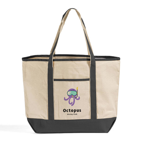 Jumbo Size Heavy Canvas Deluxe Tote Bags Customized - Personalized Tote Bags With Your Logo - TG215