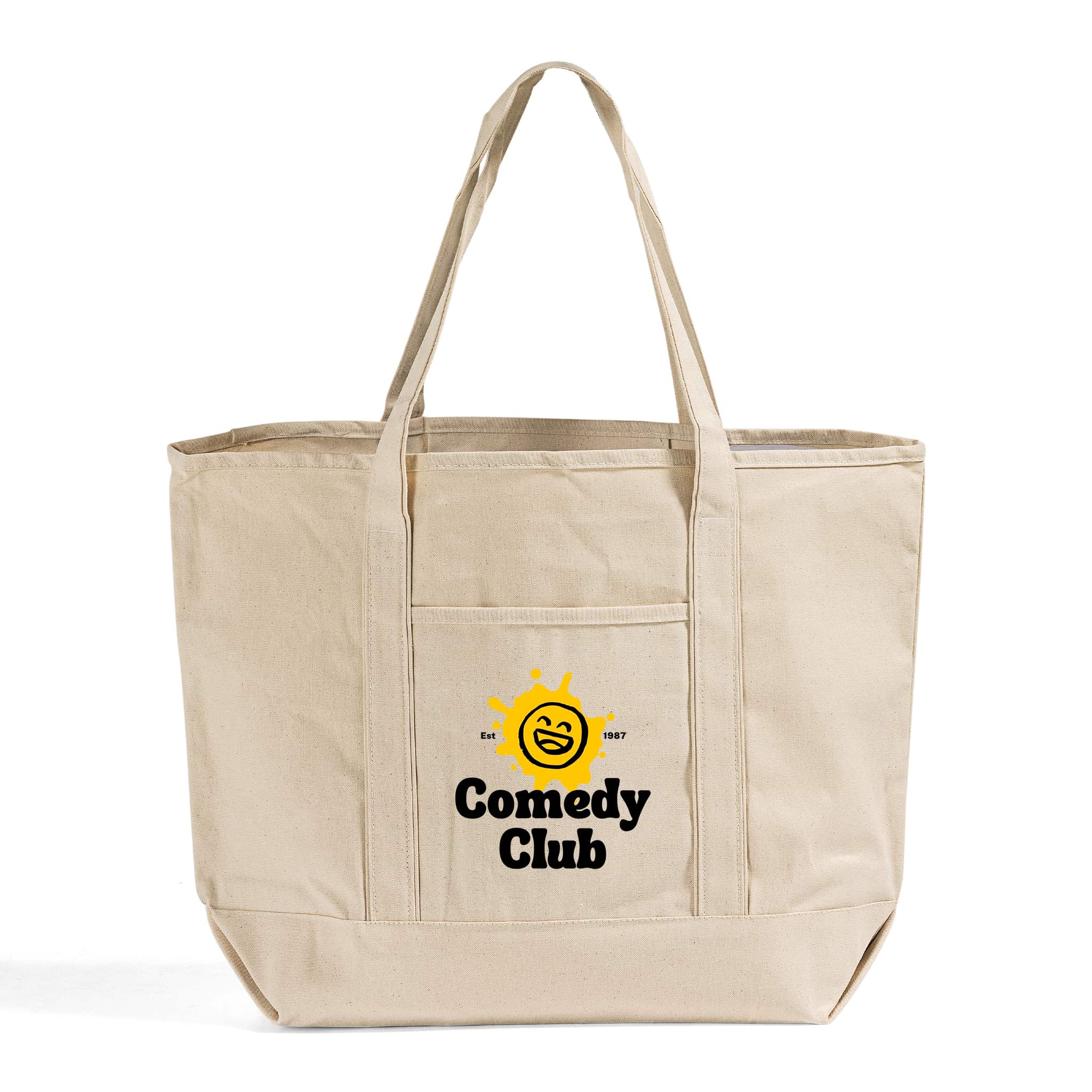 Jumbo Size Heavy Canvas Deluxe Tote Bags Customized - Personalized Tot