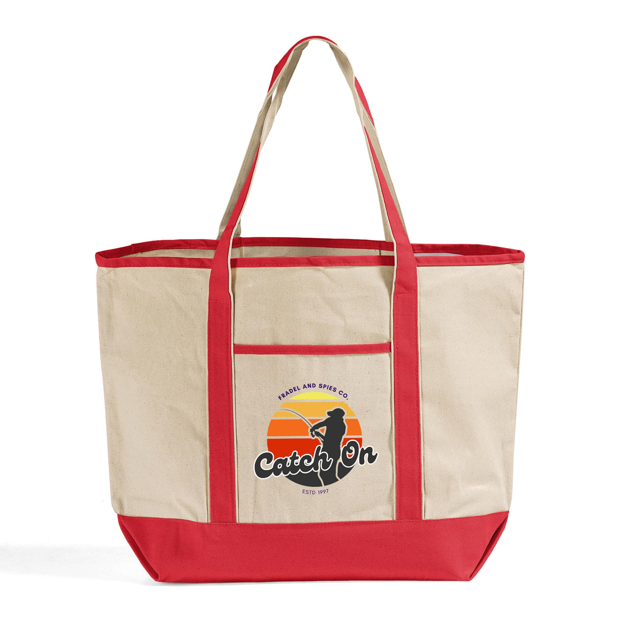 Jumbo Size Heavy Canvas Deluxe Tote Bags Customized - Personalized Tote Bags With Your Logo - TG215