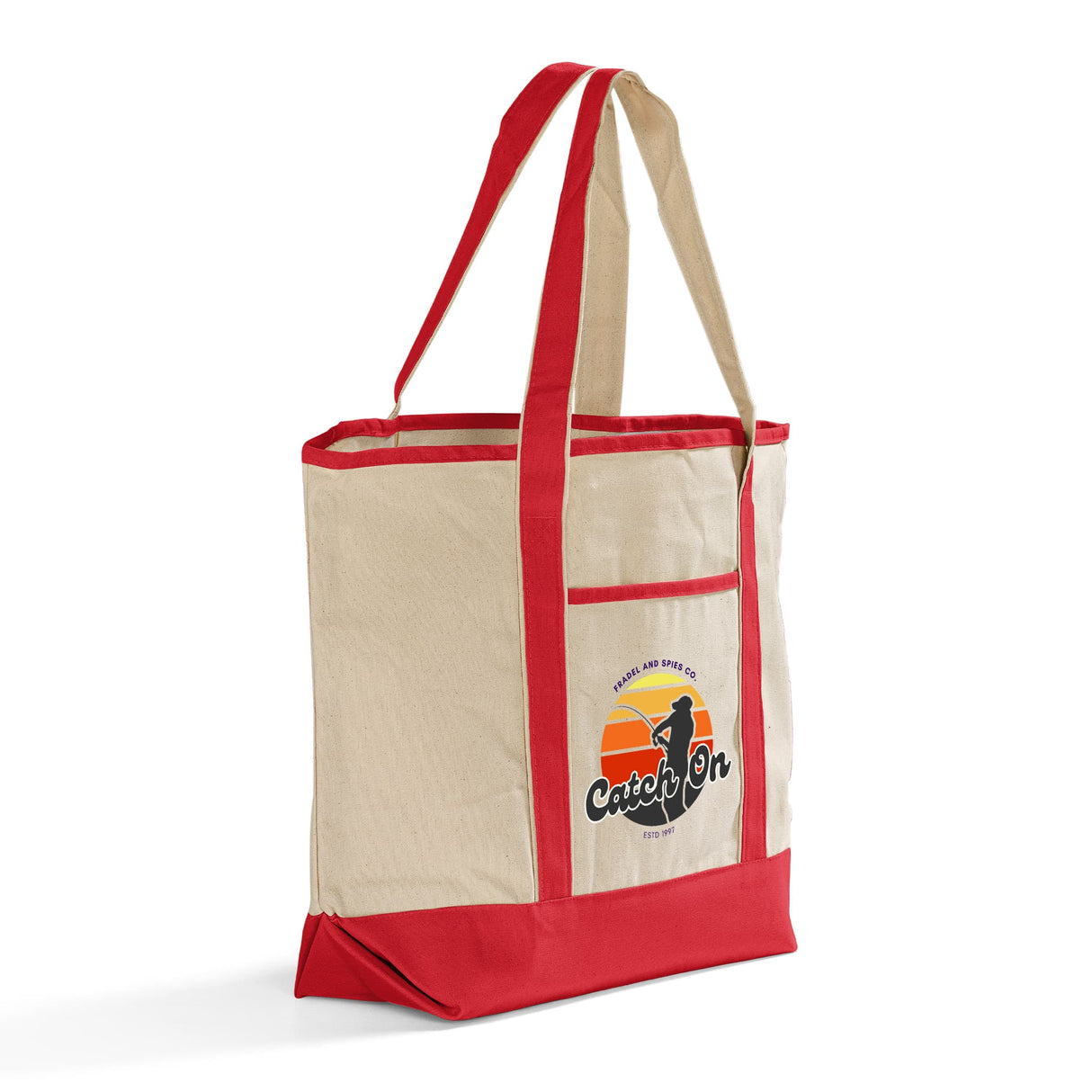 Jumbo Size Heavy Canvas Deluxe Tote Bags Customized - Personalized Tote Bags With Your Logo - TG215