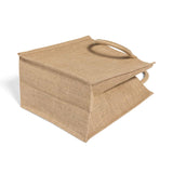 jute burlap wine bag with six divider