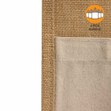 6 ct Easy-to-Decorate Jute Tote Bags with Canvas Front Pocket - Pack of 6
