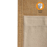 48 ct Easy-to-Decorate Jute Tote Bags with Canvas Front Pocket - By Case
