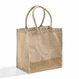 jute tote bag with fancy gusset