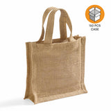 150 ct Small Burlap Party Favor Bags / Jute Gift Tote Bags - By Case