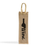 jute burlap wine bag
