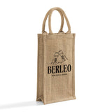 Custom Jute Wine Bag with Divider, Various Sizes