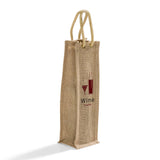 jute burlap wine bag