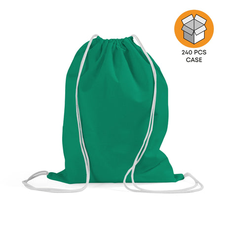 240 ct Economical Sport Cotton Drawstring Bag Cinch Packs - By Case