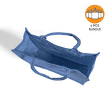 6 ct Large Burlap Shopping Bags / Reusable Jute Totes - By Bundle