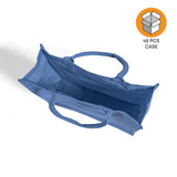 48 ct Large Burlap Shopping Bags / Reusable Jute Totes - By Case