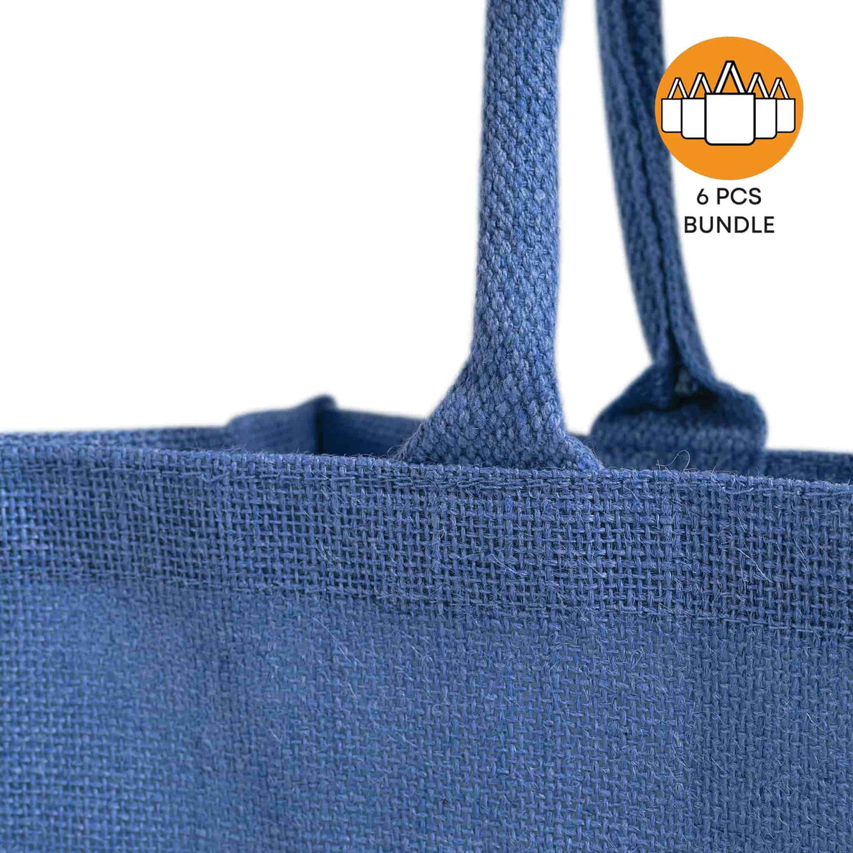 6 ct Large Burlap Shopping Bags / Reusable Jute Totes - By Bundle