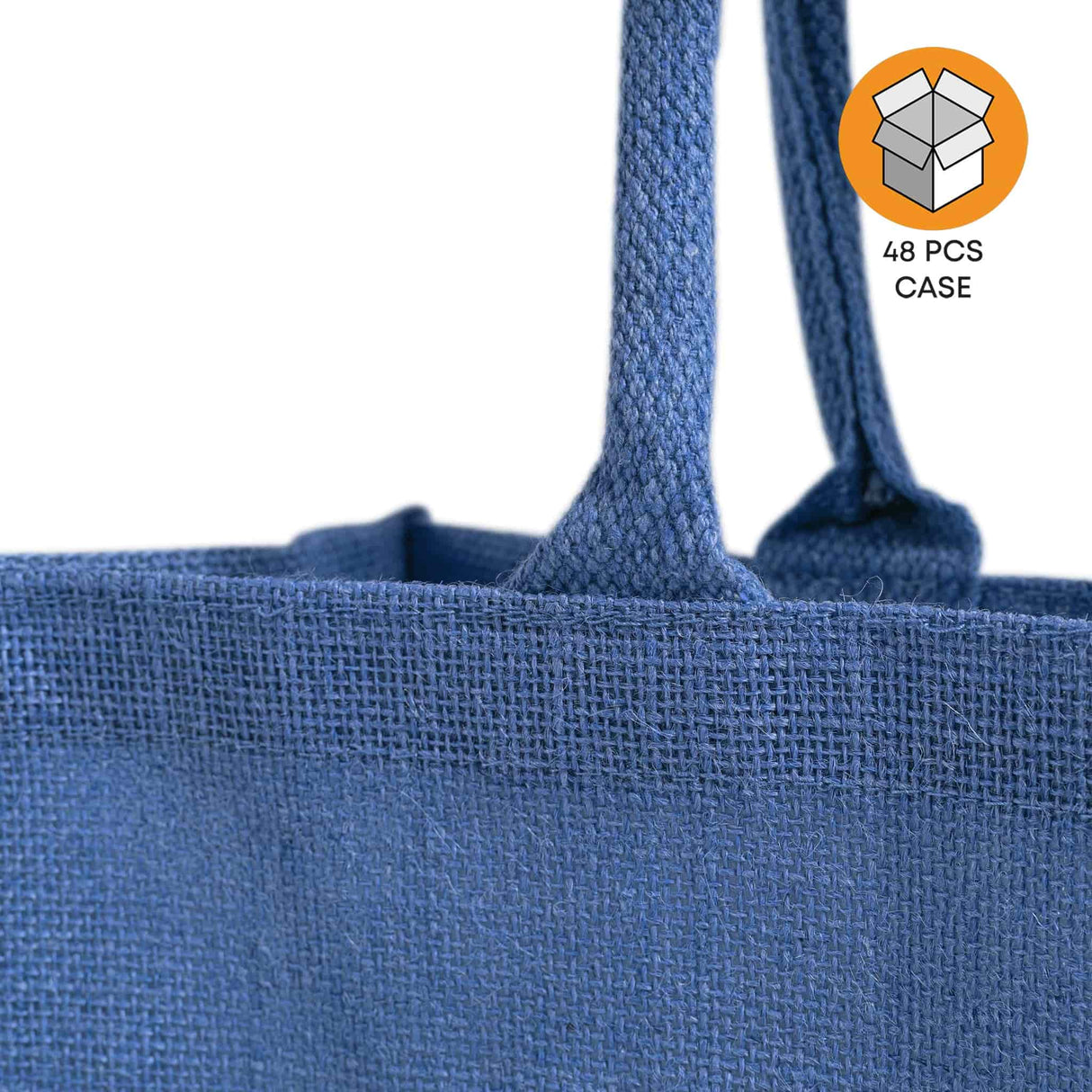 48 ct Large Burlap Shopping Bags / Reusable Jute Totes - By Case