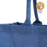 48 ct Large Burlap Shopping Bags / Reusable Jute Totes - By Case