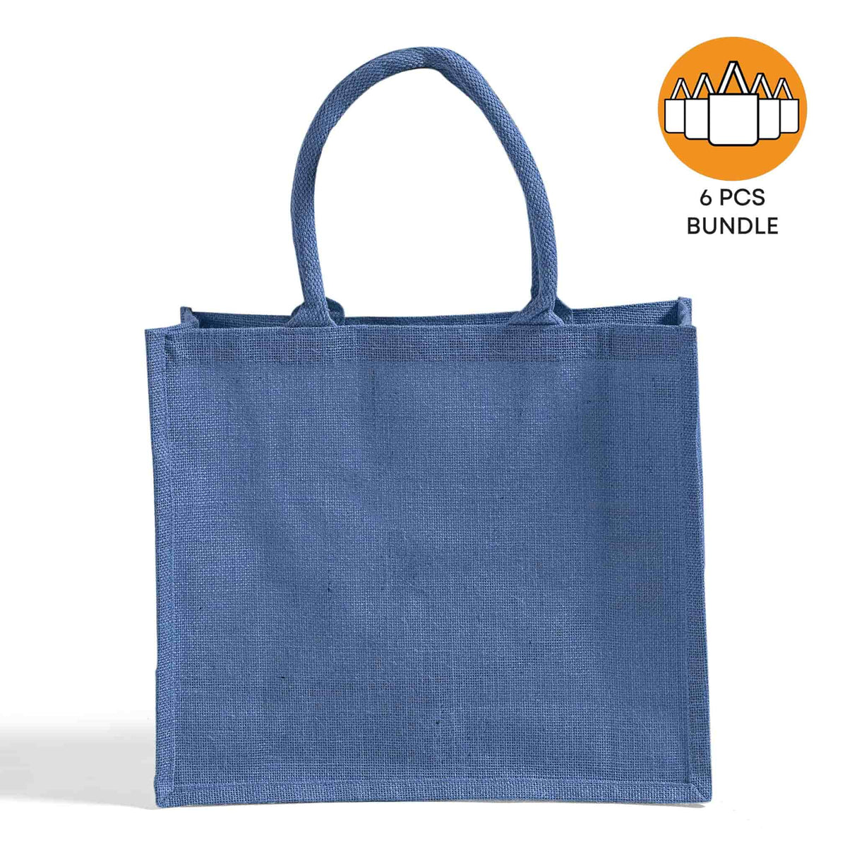 6 ct Large Burlap Shopping Bags / Reusable Jute Totes - By Bundle