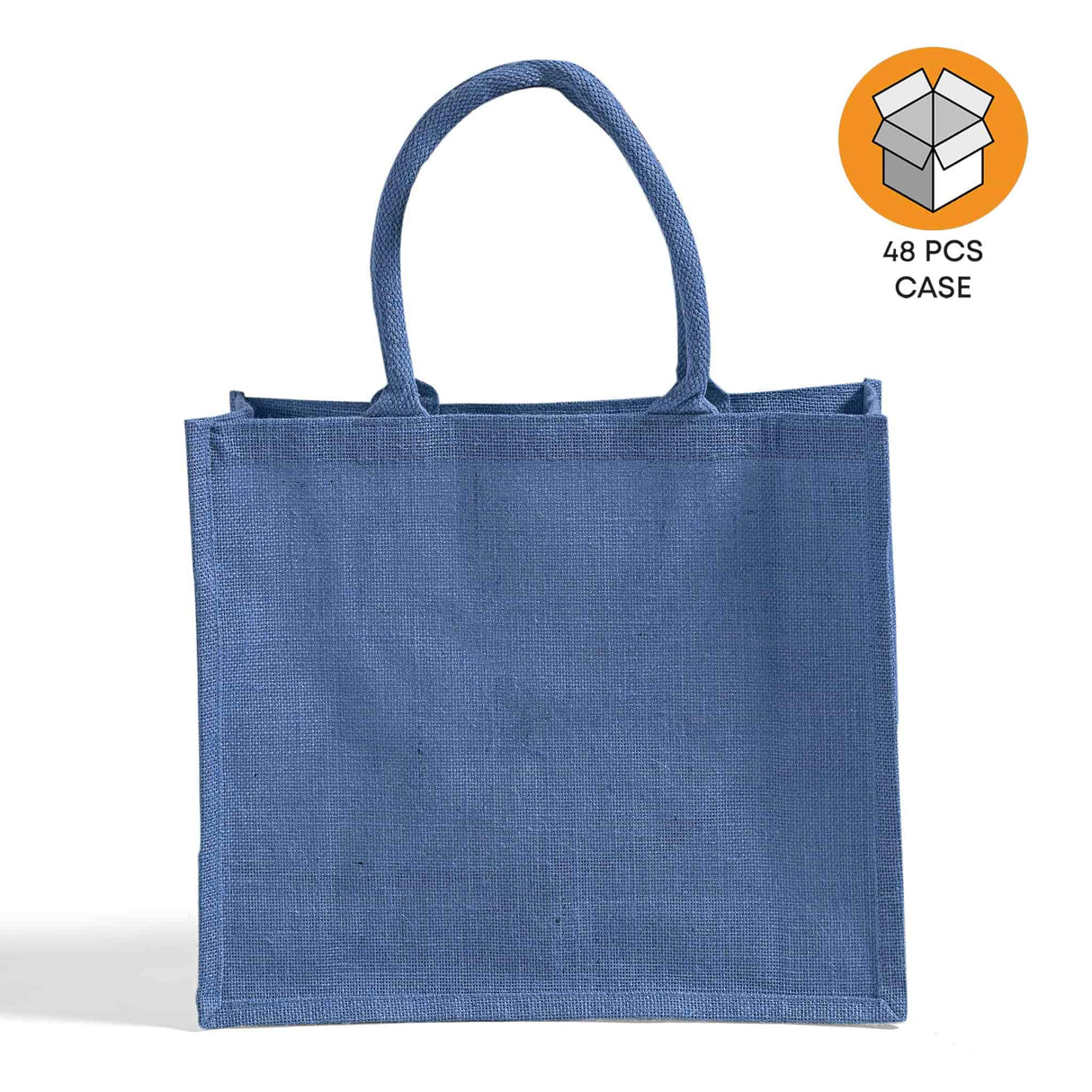 48 ct Large Burlap Shopping Bags / Reusable Jute Totes - By Case