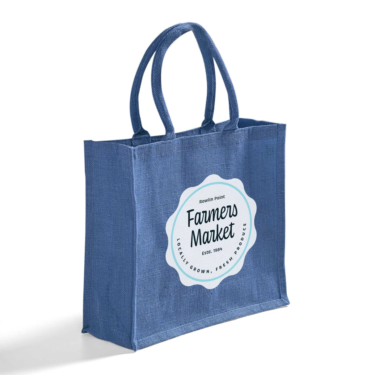 Large Burlap Shopping Tote Bags - Customized Logo Jute Tote Bags - TJ889