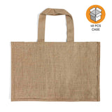 48 ct Extra Large Jute - Burlap Shopping Tote Bags - TJ879 - Case