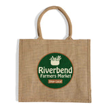 Large Burlap Shopping Tote Bags - Customized Logo Jute Tote Bags - TJ889