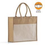 6 ct Large Easy-Print Jute Bag - By Bundle