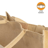 6 ct Large Easy-Print Jute Bag - By Bundle