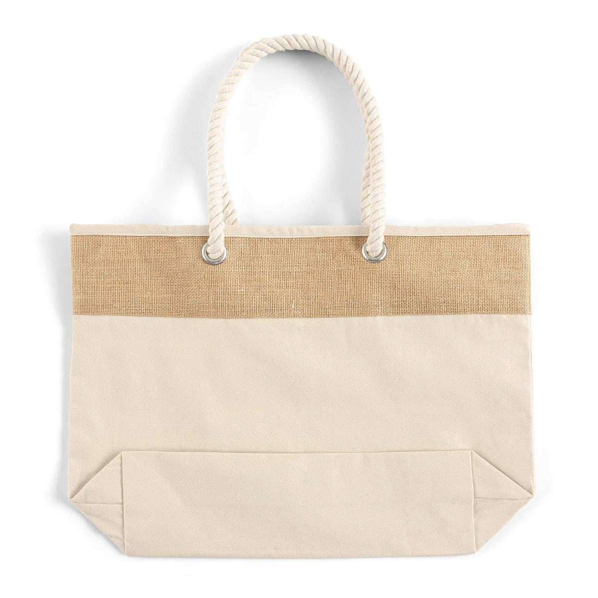 Canas Rope Closeout Large Fancy Canvas Rope Tote Bag - RJ260