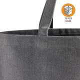 72 ct Large Recycled Cotton Canvas Tote Bags w/Gusset - By Case