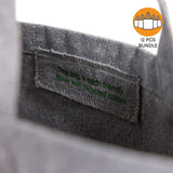 12 ct Large Recycled Cotton Canvas Tote Bags w/Gusset - By Dozen