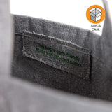 72 ct Large Recycled Cotton Canvas Tote Bags w/Gusset - By Case
