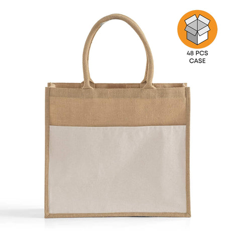 48 ct Large Easy-Print Jute Bag - By Case