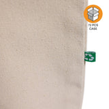72 ct Large Recycled Cotton Canvas Tote Bags w/Gusset - By Case