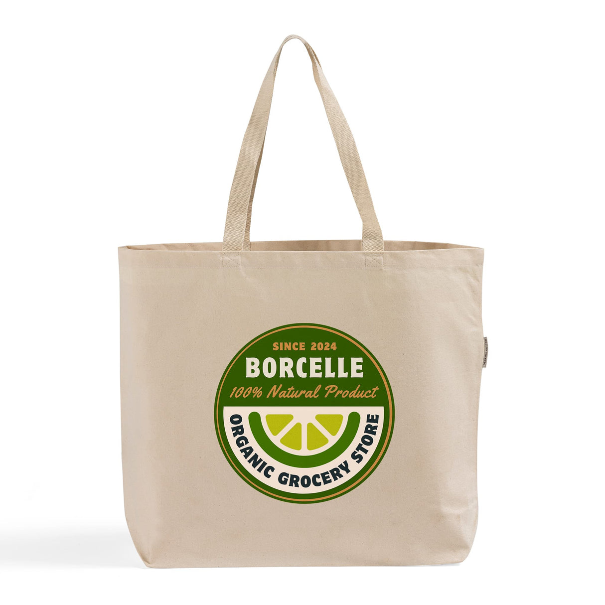 Custom Large Organic Canvas Grocery Tote Bag